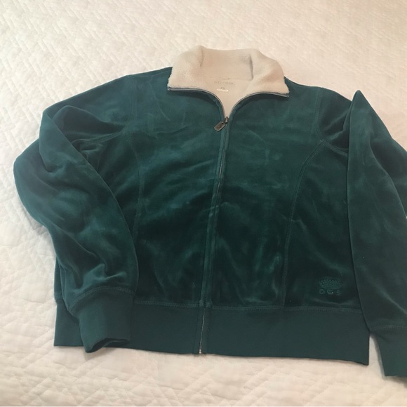 Oleg Cassini 2pc. Velour Track Suit Zipper Jacket Pants Size PS - Picture 2 of 12